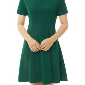 Allegra K Women's Short Sleeves Above Knee Dress